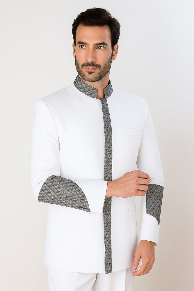 Apollo King Men's 2 Piece Nehru Style Suit Pastor Church Suit