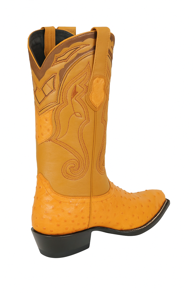 Men's Wild West Ostrich Skin J Toe Boots 29903-A