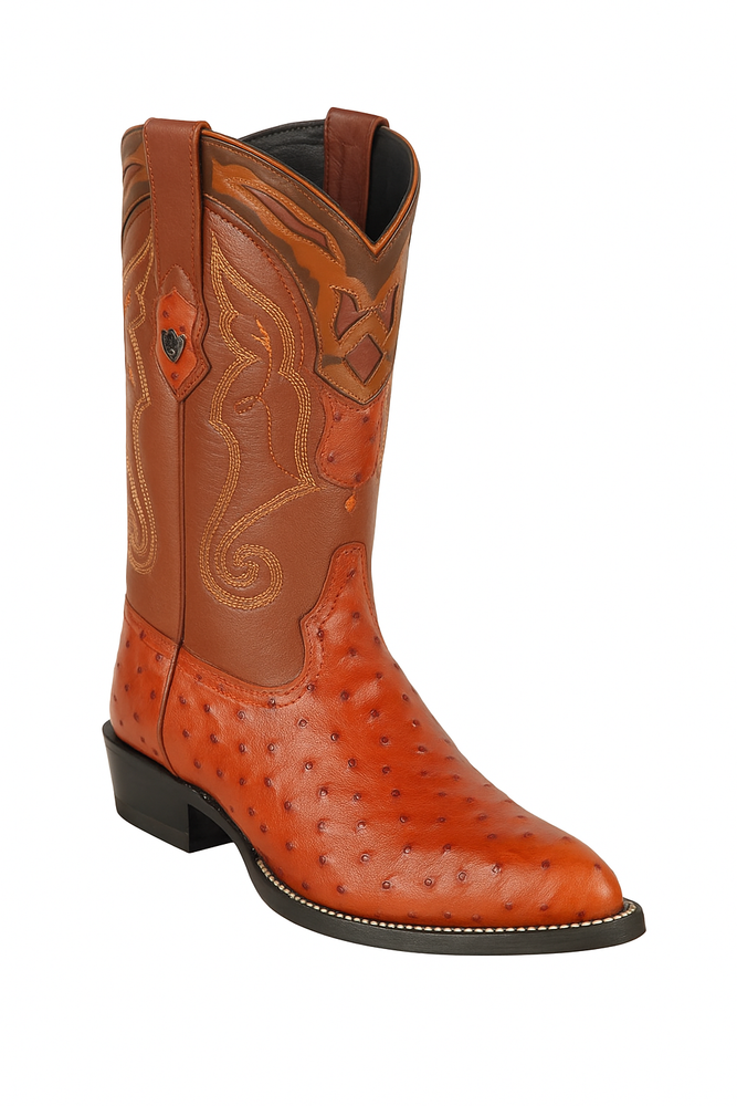 Men's Wild West Ostrich Skin J Toe Boots 29903-A