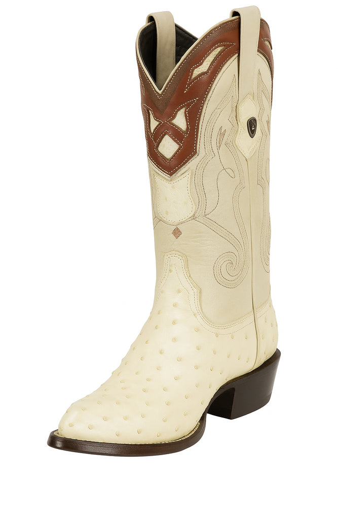 Men's Wild West Ostrich Skin J Toe Boots 29903-A