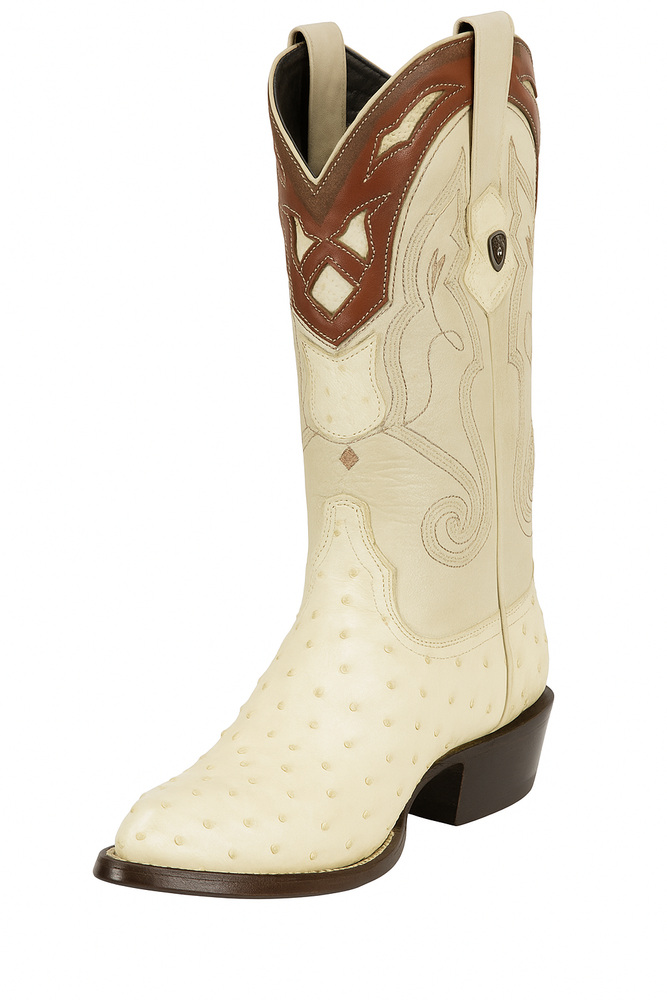 Men's Wild West Ostrich Skin J Toe Boots 29903-A