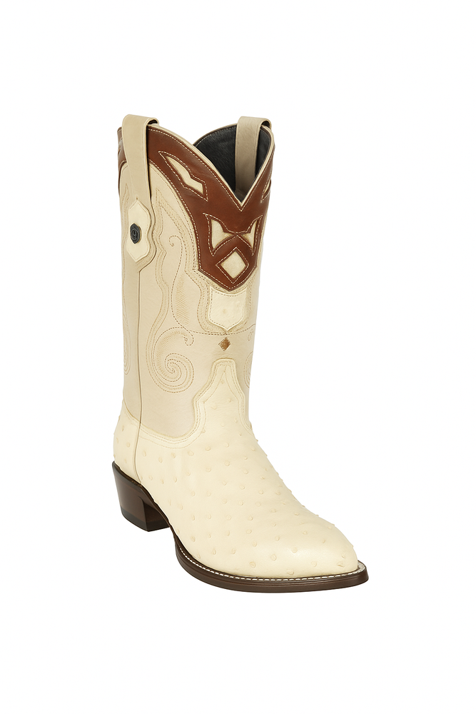 Men's Wild West Ostrich Skin J Toe Boots 29903-A