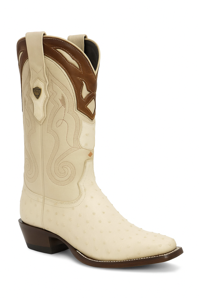 Men's Wild West Ostrich Skin J Toe Boots 29903-A