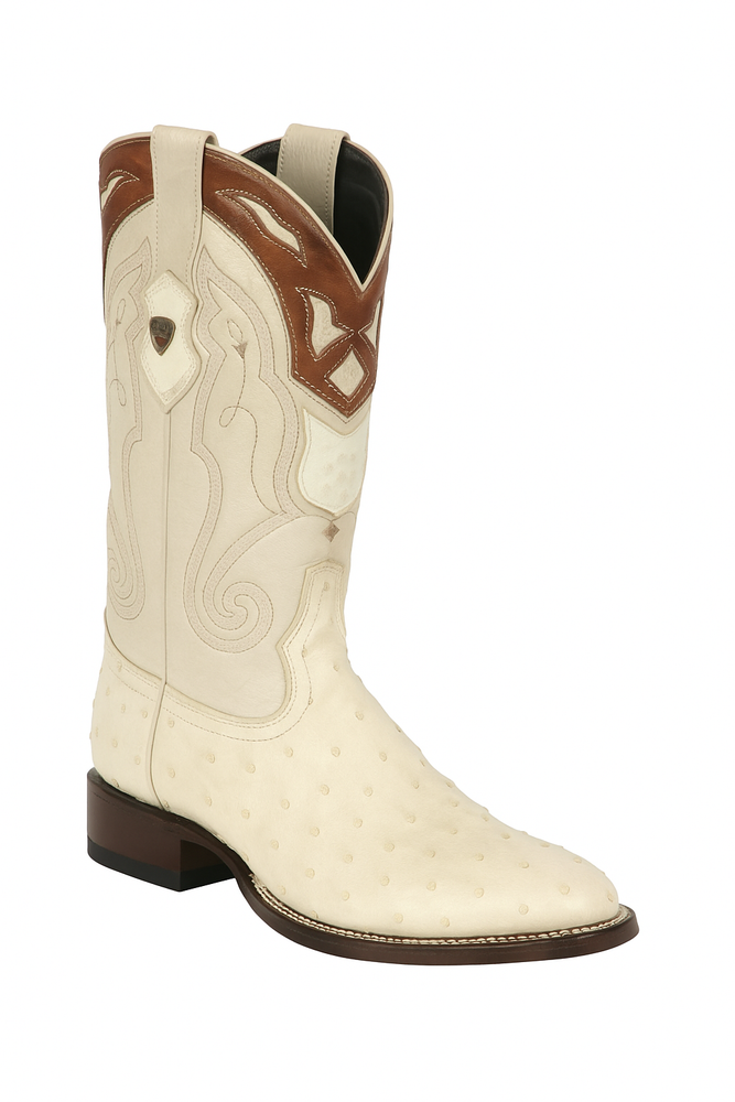 Men's Wild West Ostrich Skin J Toe Boots 29903-A
