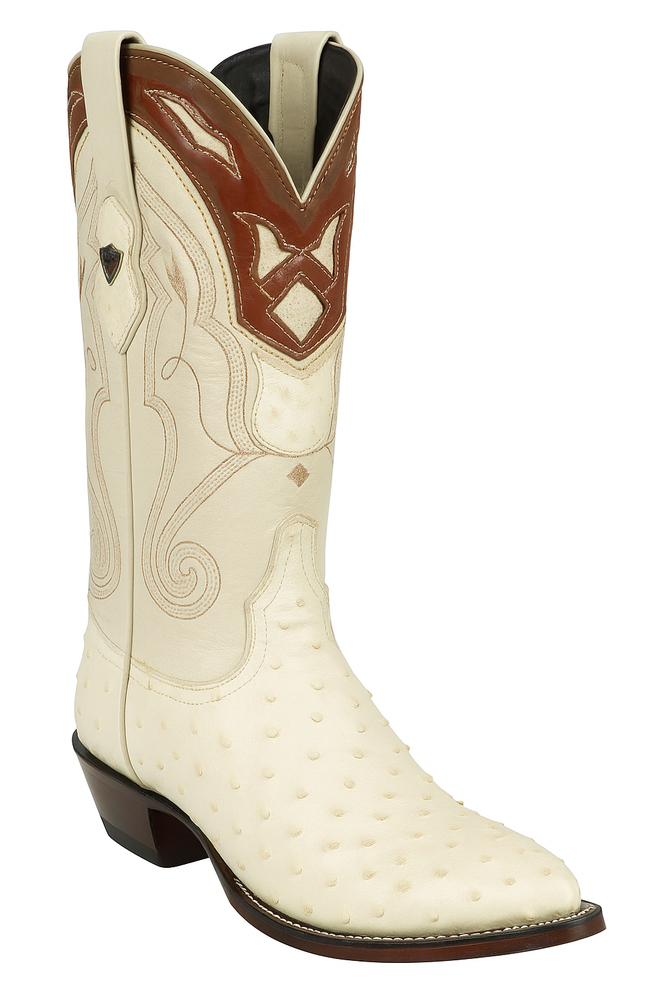 Men's Wild West Ostrich Skin J Toe Boots 29903-A