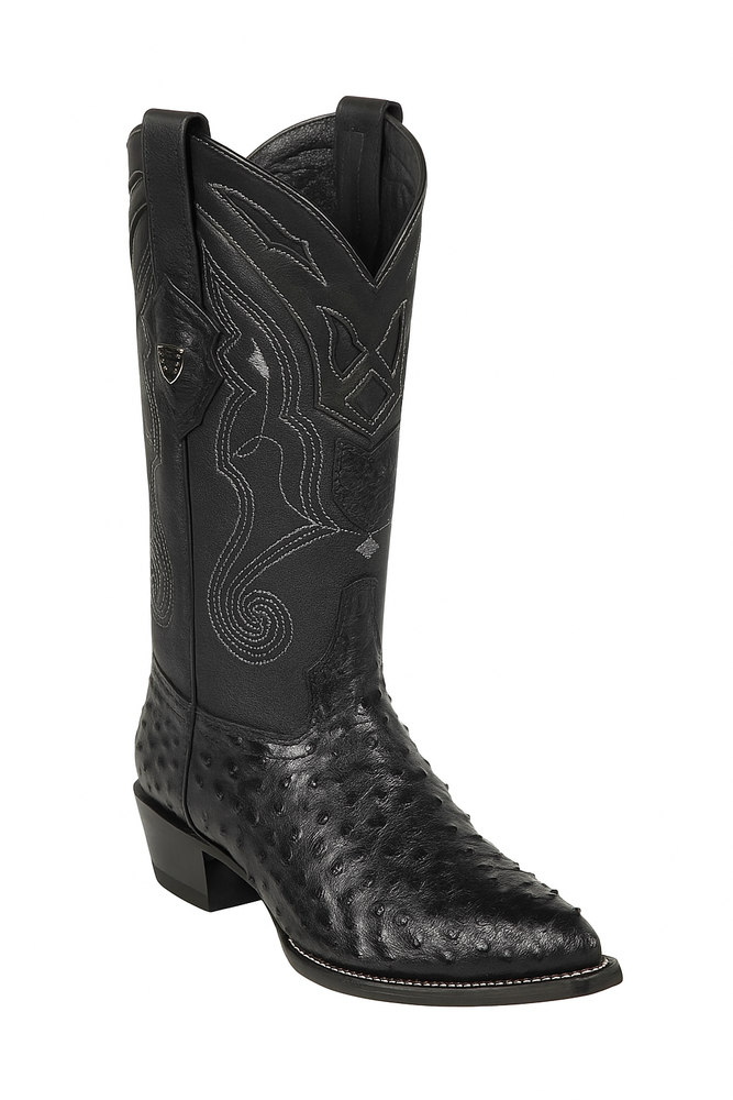 Men's Wild West Ostrich Skin J Toe Boots 29903-A