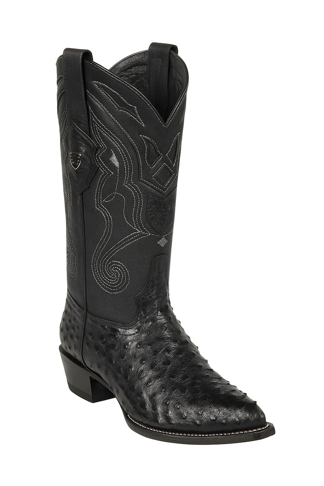 Men's Wild West Ostrich Skin J Toe Boots 29903-A