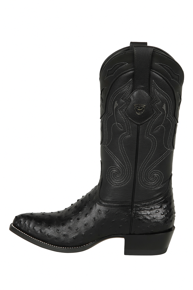Men's Wild West Ostrich Skin J Toe Boots 29903-A
