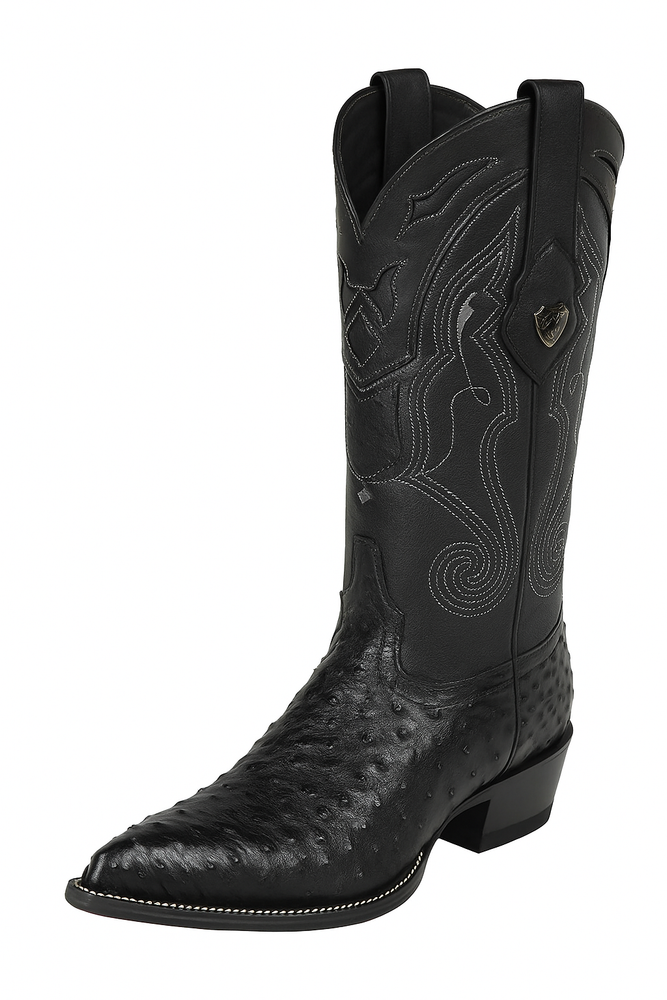 Men's Wild West Ostrich Skin J Toe Boots 29903-A