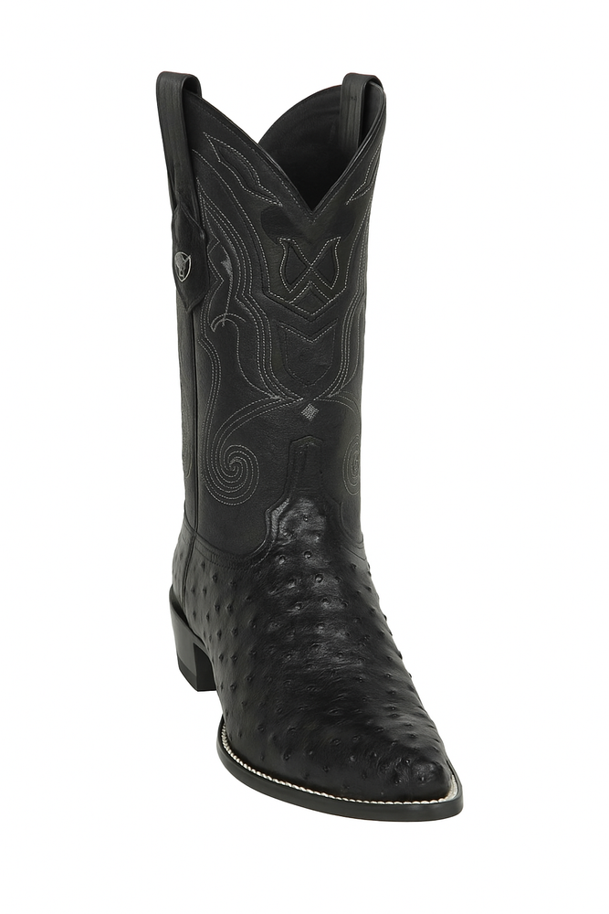 Men's Wild West Ostrich Skin J Toe Boots 29903-A