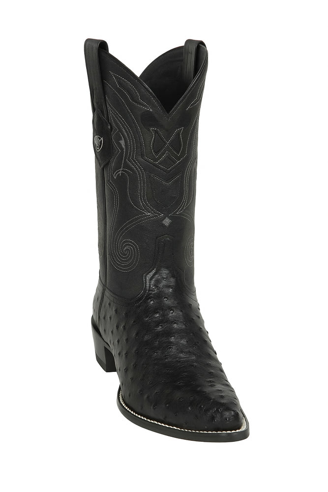 Men's Wild West Ostrich Skin J Toe Boots 29903-A