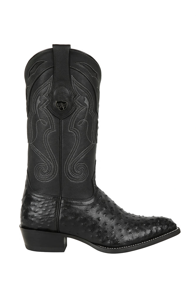Men's Wild West Ostrich Skin J Toe Boots 29903-A
