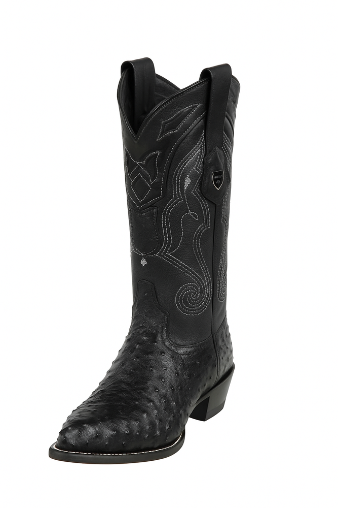 Men's Wild West Ostrich Skin J Toe Boots 29903-A