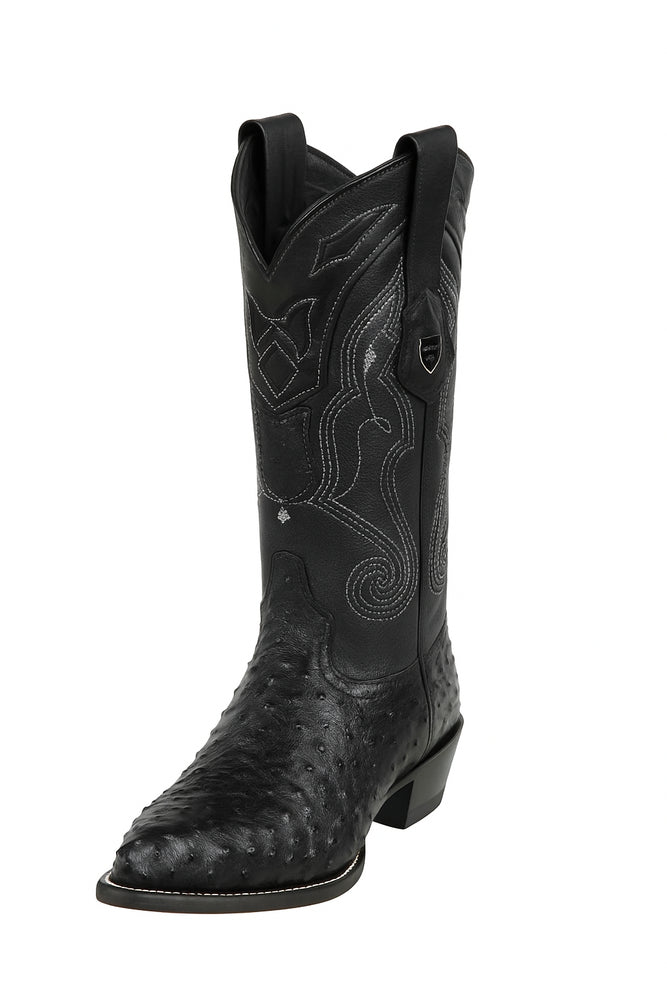 Men's Wild West Ostrich Skin J Toe Boots 29903-A