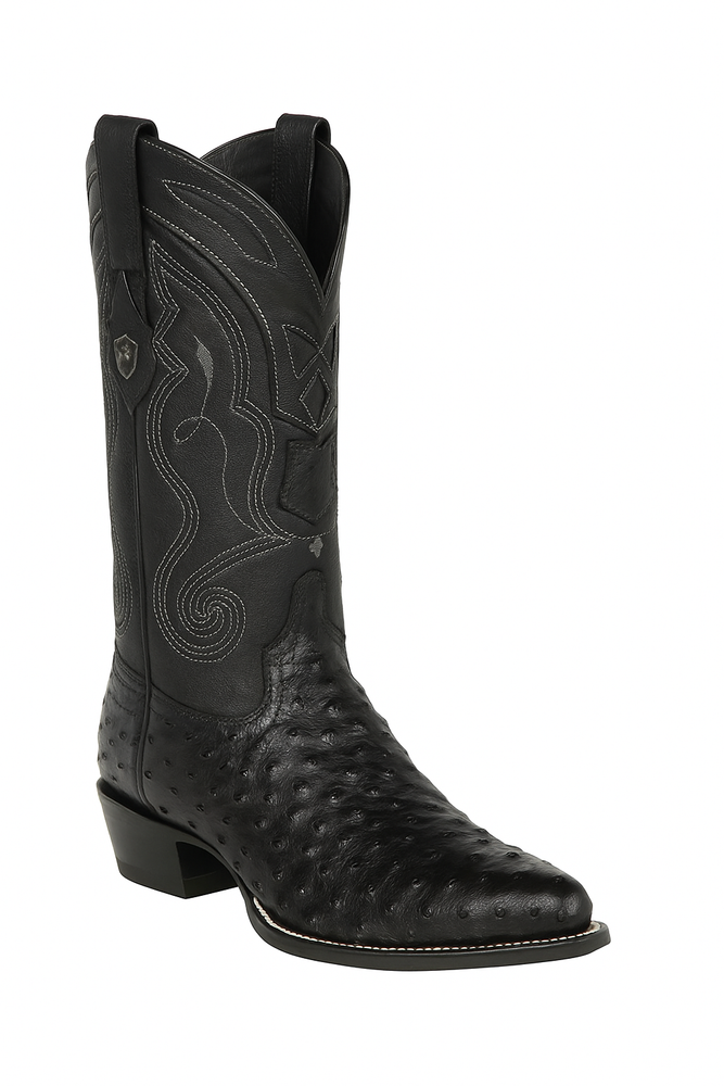 Men's Wild West Ostrich Skin J Toe Boots 29903-A