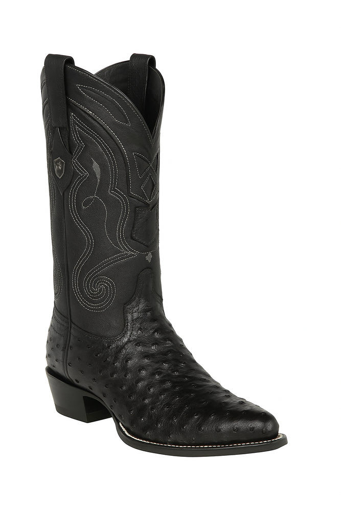 Men's Wild West Ostrich Skin J Toe Boots 29903-A