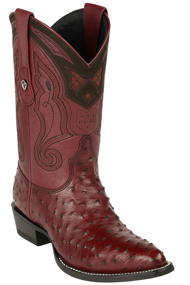Men's Wild West Ostrich Skin J Toe Boots 29903-A