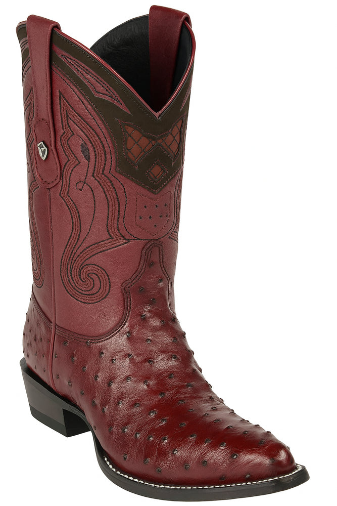 Men's Wild West Ostrich Skin J Toe Boots 29903-A