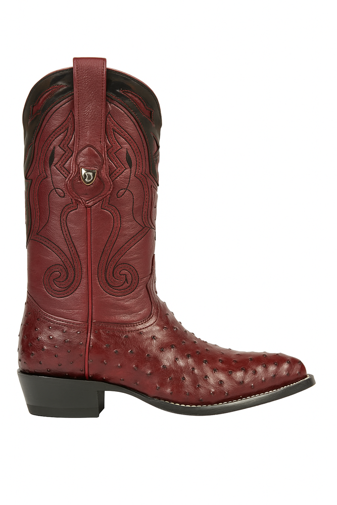 Men's Wild West Ostrich Skin J Toe Boots 29903-A