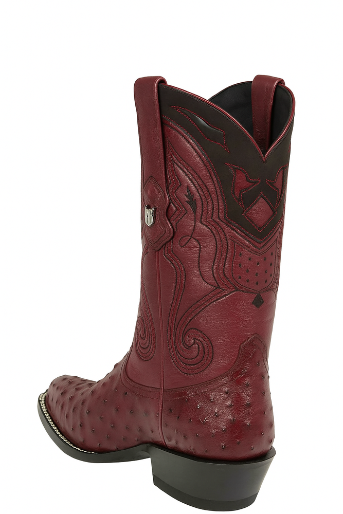 Men's Wild West Ostrich Skin J Toe Boots 29903-A