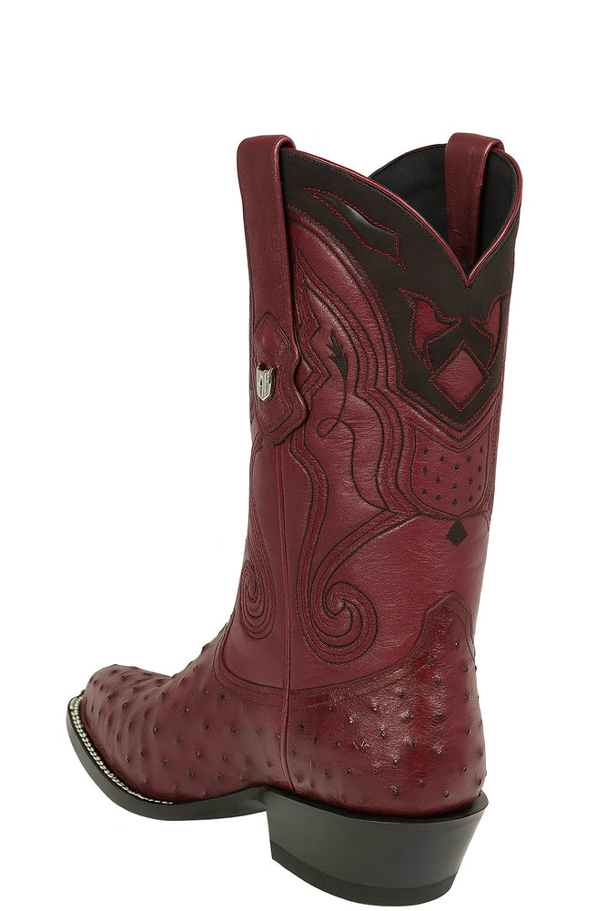 Men's Wild West Ostrich Skin J Toe Boots 29903-A