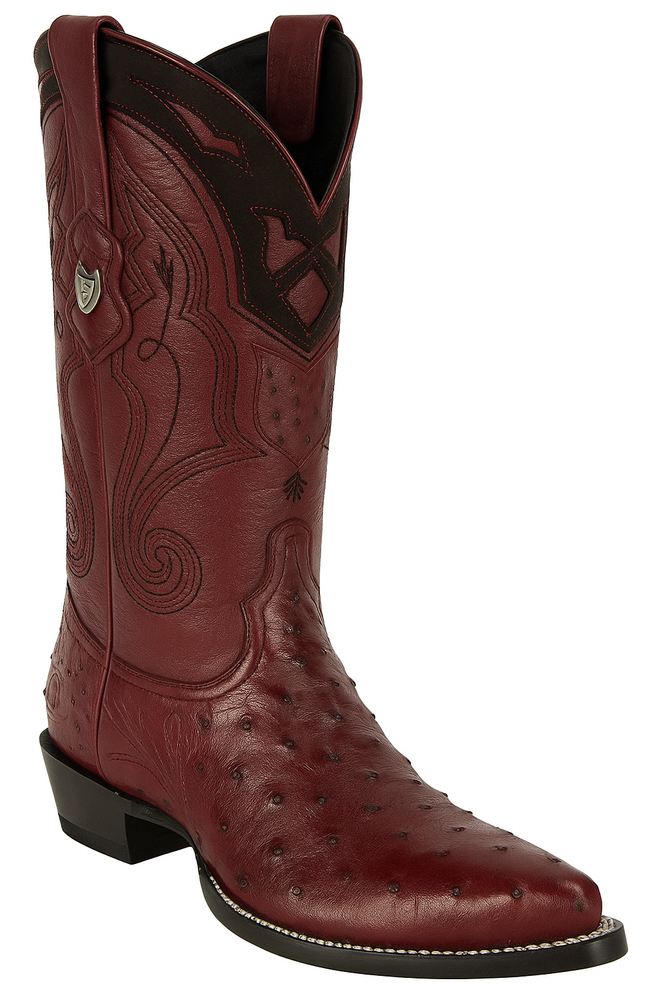 Men's Wild West Ostrich Skin J Toe Boots 29903-A