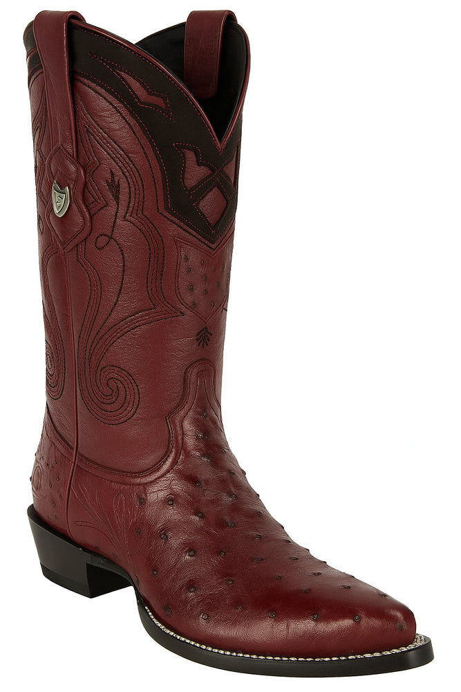 Men's Wild West Ostrich Skin J Toe Boots 29903-A