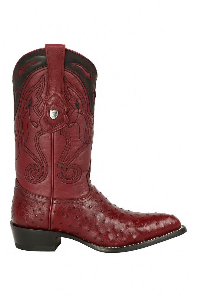 Men's Wild West Ostrich Skin J Toe Boots 29903-A