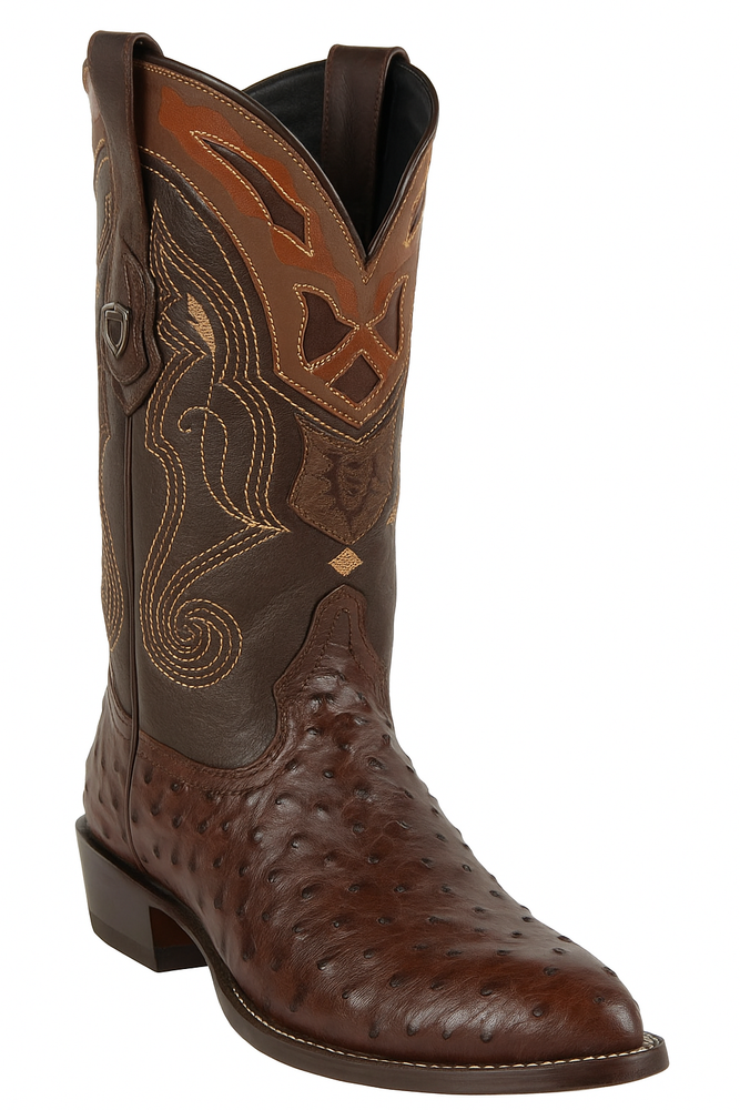 Men's Wild West Ostrich Skin J Toe Boots 29903-A