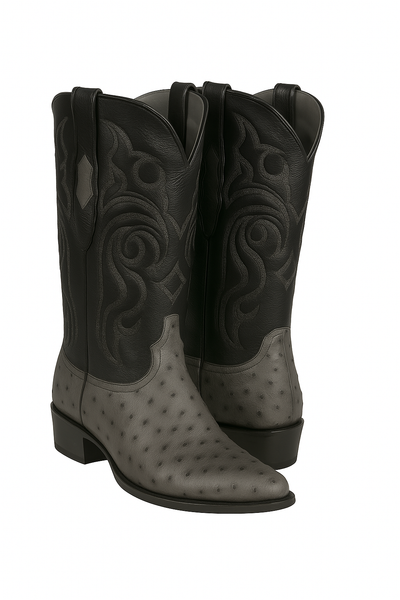Botas de Avestruz Original Punta Redonda LAB-650309