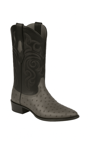 Botas de Avestruz Original Punta Redonda LAB-650309