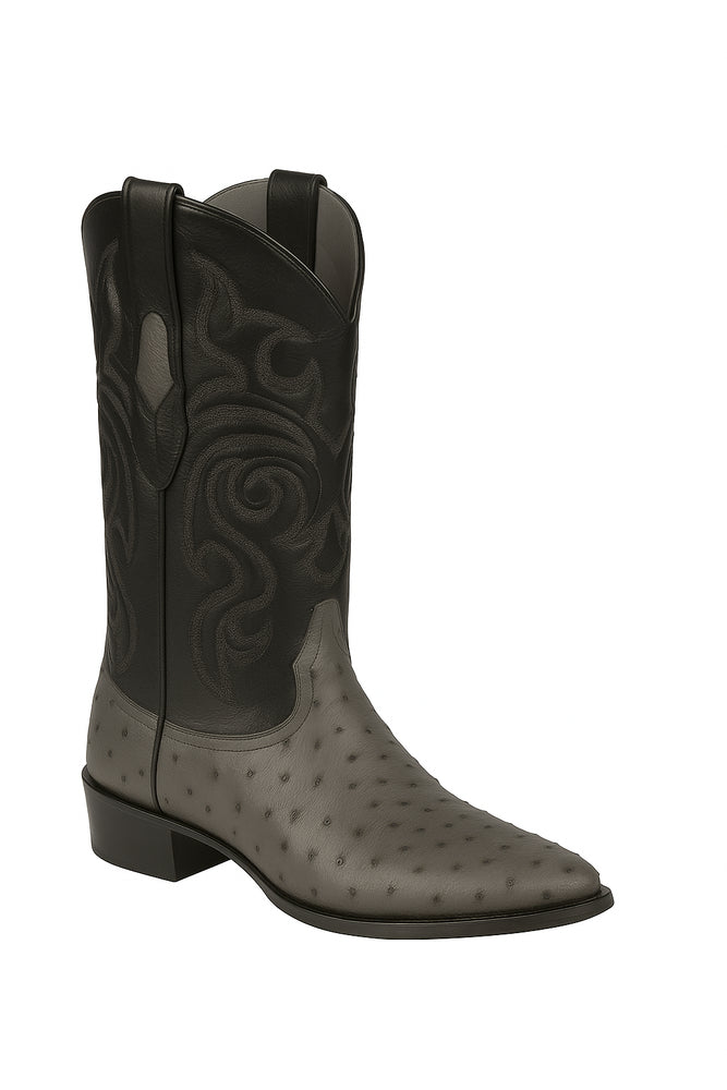 Botas de Avestruz Original Punta Redonda LAB-650309