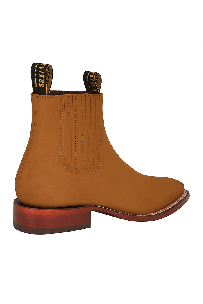 Botines Charros de Gamuza Punta Cuadrada Color Shedron LAB-82B6350