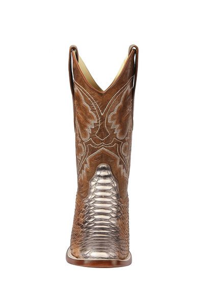Botas de Piton Original Horma Ranchera Cuadrada Ancha Suela TPU