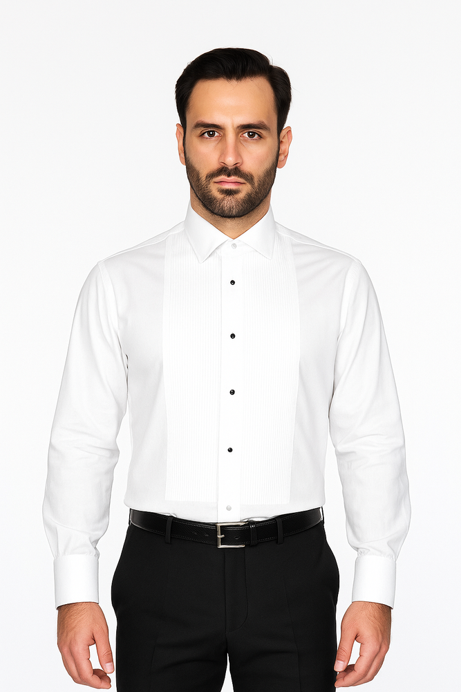 White Pique Formal Shirt