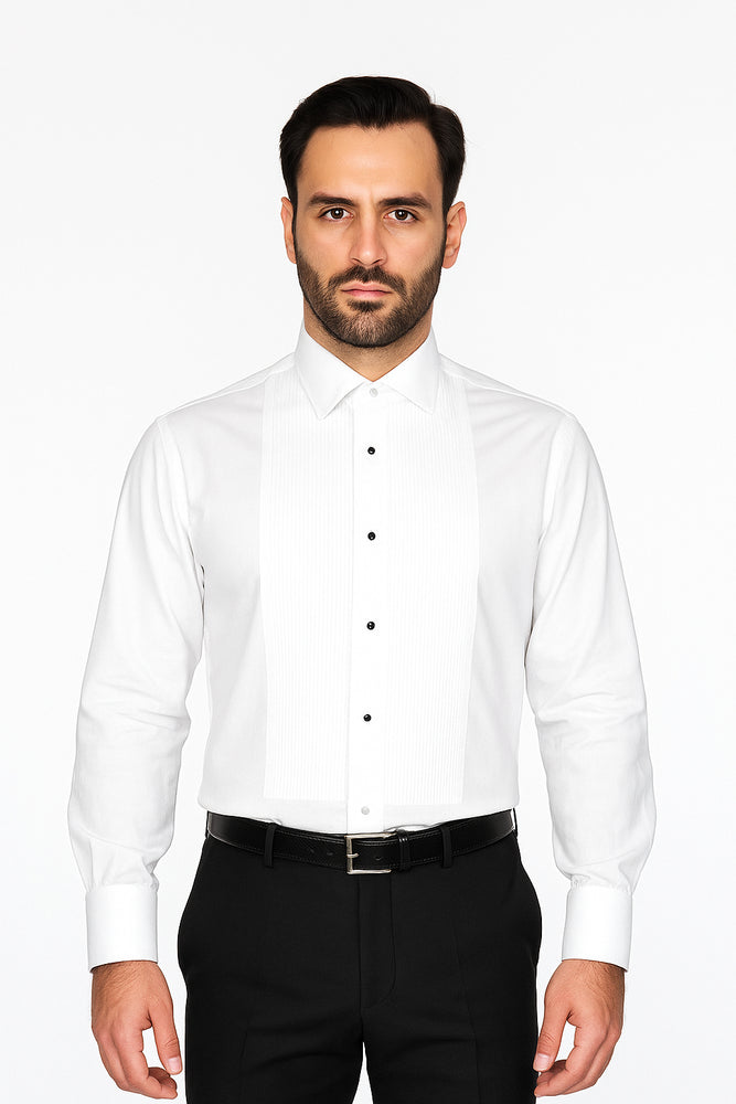 White Pique Formal Shirt