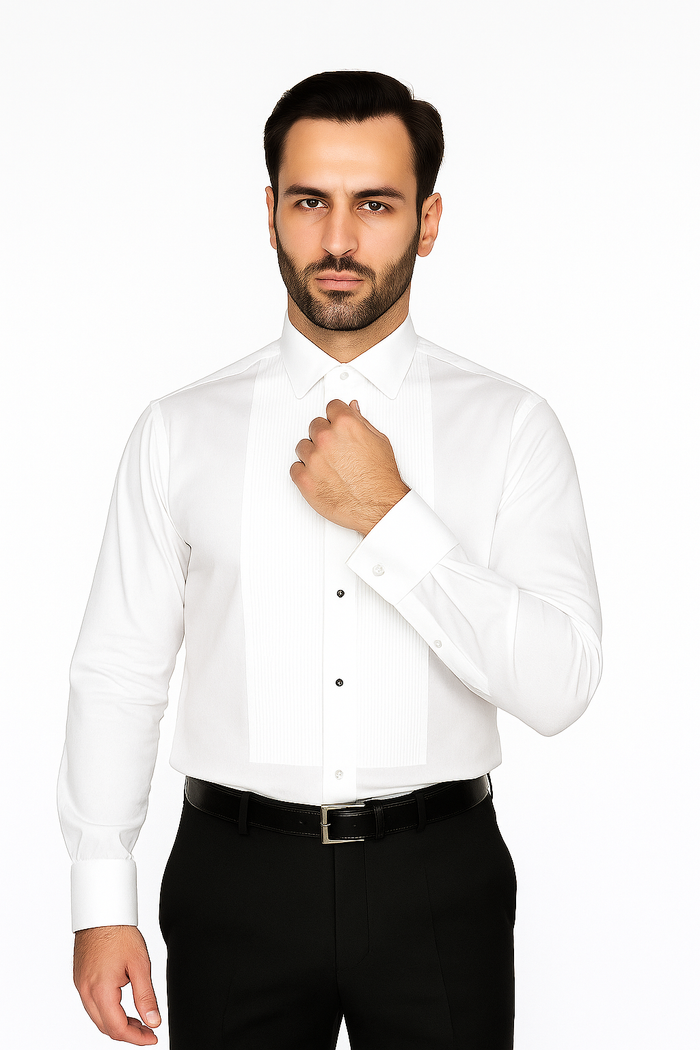 White Pique Formal Shirt