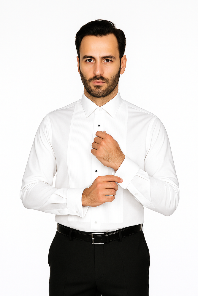 White Pique Formal Shirt