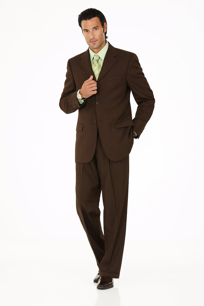 Italian Wine/Brown Italian Super 150's Wool premier quality italian fabric Design Three Buttons Style suit