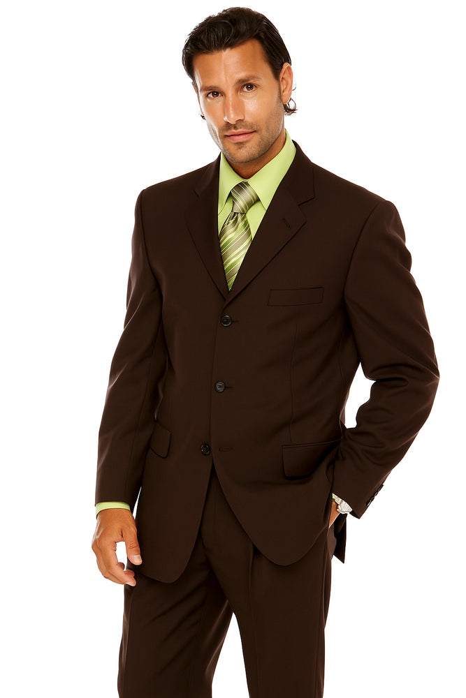 Italian Wine/Brown Italian Super 150's Wool premier quality italian fabric Design Three Buttons Style suit
