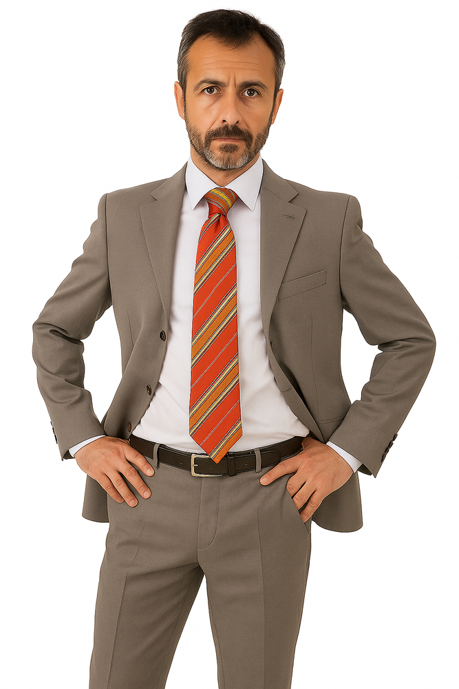 Mid Gray 3 Button Real premier quality italian fabric Super 150's Wool Italian Men's Three Buttons Style suit