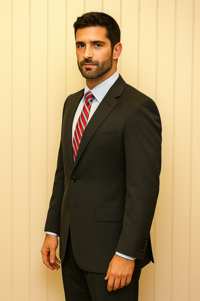 Big & Tall XL Men's 2 Button Wool Suit in 6 colors