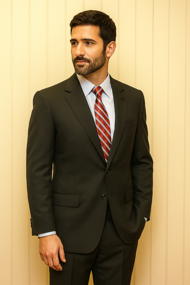 Big & Tall XL Men's 2 Button Wool Suit in 6 colors