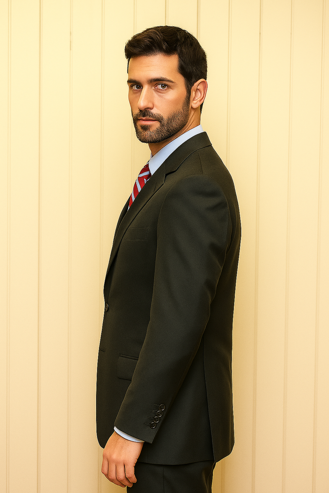 Big & Tall XL Men's 2 Button Wool Suit in 6 colors