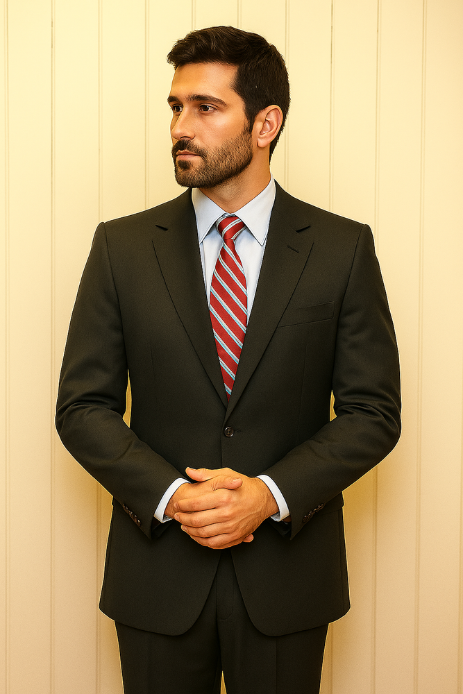 Big & Tall XL Men's 2 Button Wool Suit in 6 colors