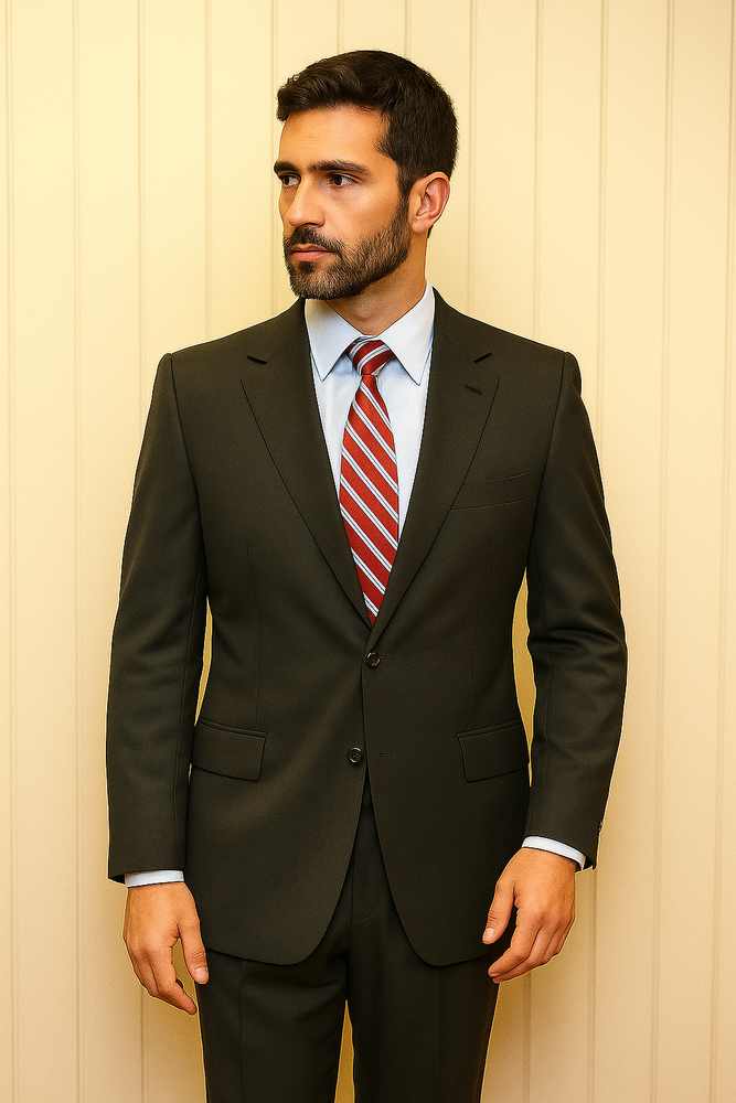 Big & Tall XL Men's 2 Button Wool Suit in 6 colors