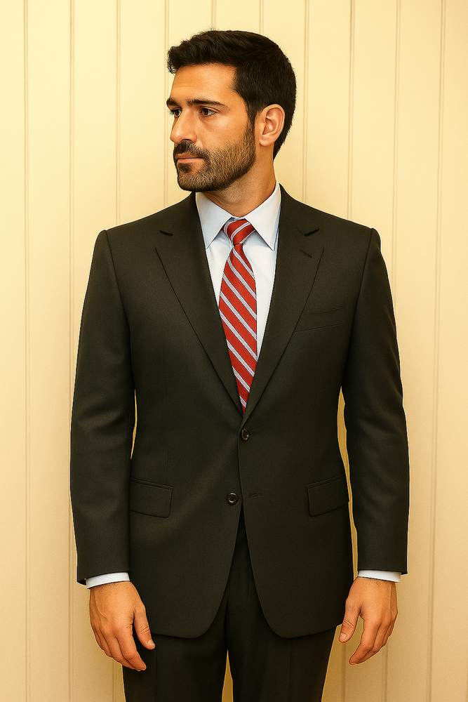 Big & Tall XL Men's 2 Button Wool Suit in 6 colors
