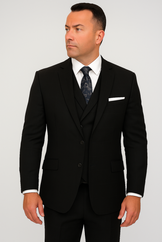 To Statement Suit ITALY - Double Breasted Vest - Wool Suits - Modern Fit Perfect For Business