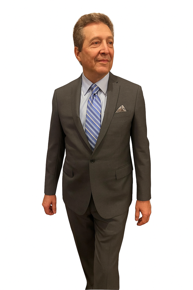 Men's 1 Button Slim Fit Peak Lapel Charcoal Grey ~ Medium Gray Wool Suit