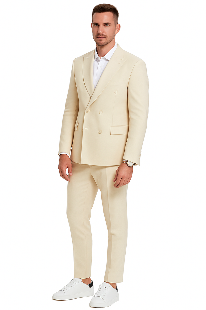 Linen Suit - Double Breasted Style Suit - Summer Suit